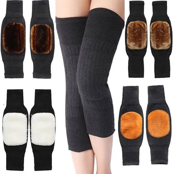 Winter Thermal Knee Warmers for Men & Women (Pair)– Soft Fleece-Lined Leg Warmers for Arthritis,  Cold Protection