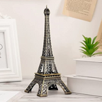 7-inch Eiffel Tower Statue Decor – Bronze Alloy Metal Paris Souvenir For Home, Office & Events