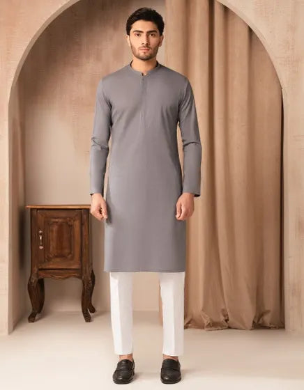 BEIGE RAW SILK SPECIAL KURTA