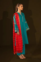 Jacquard Embroidered Shirt And Dupatta